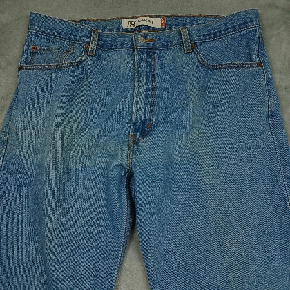 Levis 505 Jeans‎ Mens 40x30 Blue Denim Distressed Pockets Cotton Casual Y2K